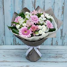 Букет цветов из:  Герберы, Альстромерии и Хризантемы в Новой Деревне