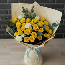 Букет цветов из:  Розы #REPLACE_PRED# Новой Деревне