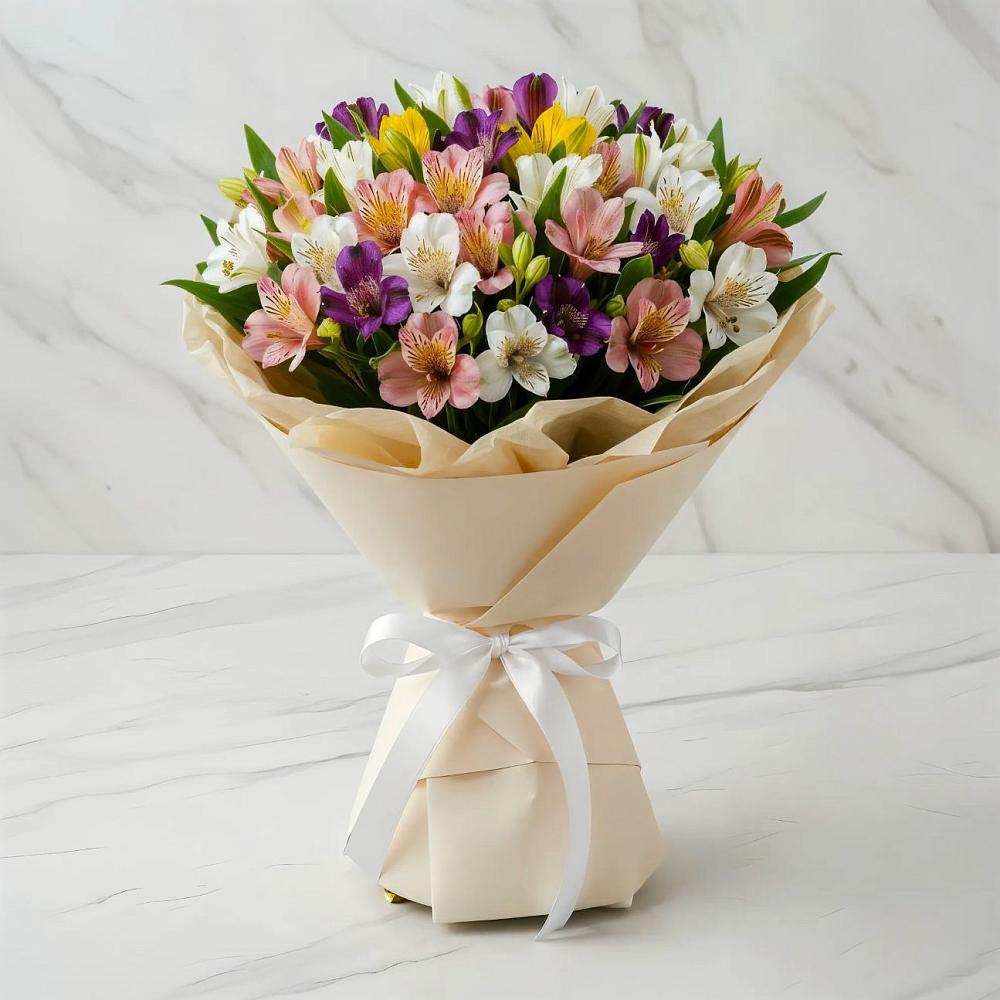 Букет цветов из: Альстромерии в Новой Деревне