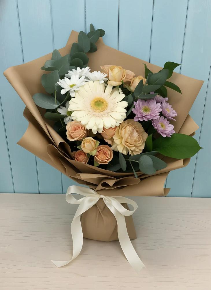 Букет цветов из: Герберы и Хризантемы в Новой Деревне