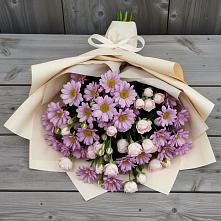 Букет цветов из:  Розы и Хризантемы в Новой Деревне