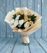 Букет цветов из:  Розы и Хризантемы в Новой Деревне