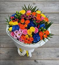 Букет цветов из:  Розы и Хризантемы в Новой Деревне
