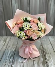 Букет цветов из:  Гвоздики, Розы и Хризантемы в Новой Деревне