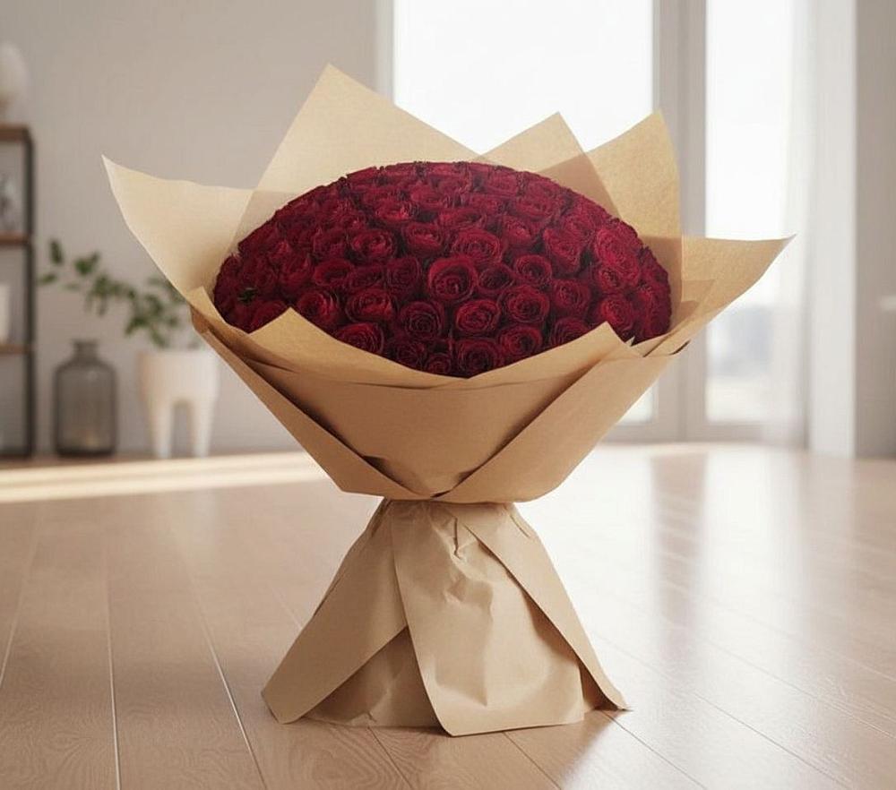 Букет 101 Красная роза в Новой Деревне