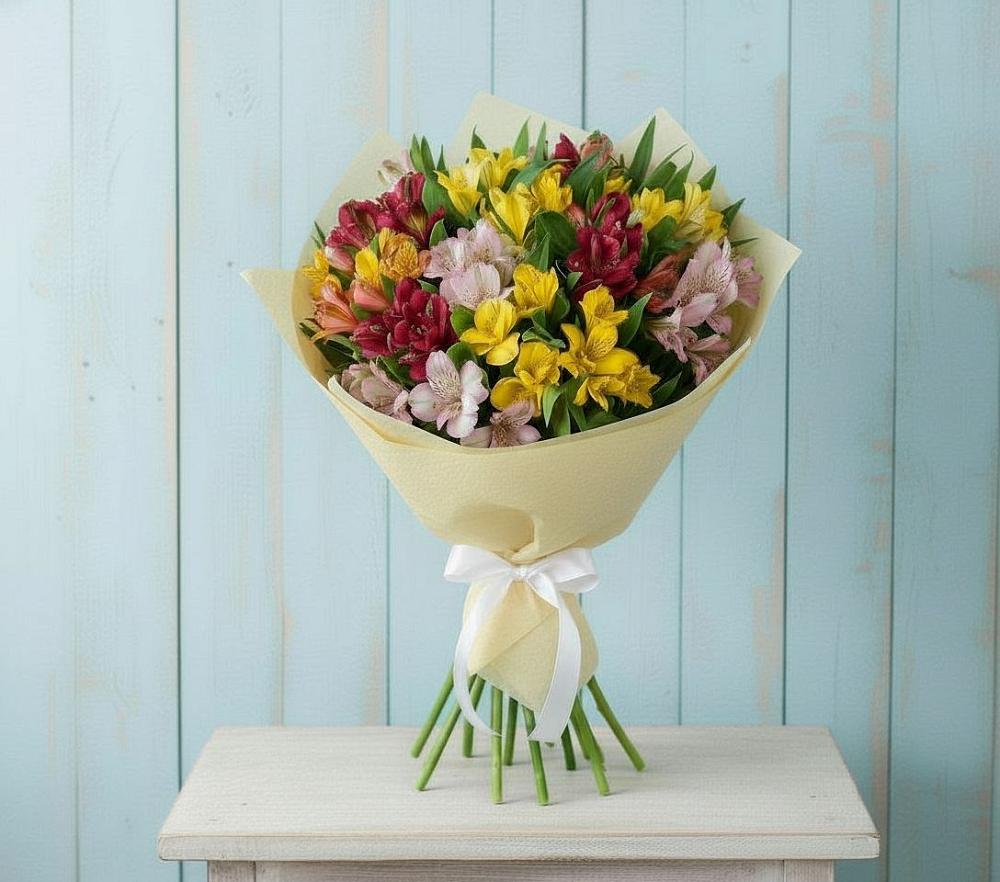 Букет цветов из: Альстромерии в Новой Деревне