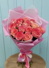 Букет 15 Розовых роз Равель в Новой Деревне