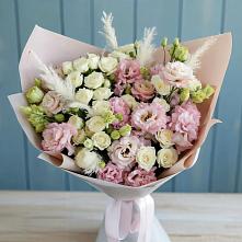 Букет цветов из:  Альстромерии и Розы в Новой Деревне